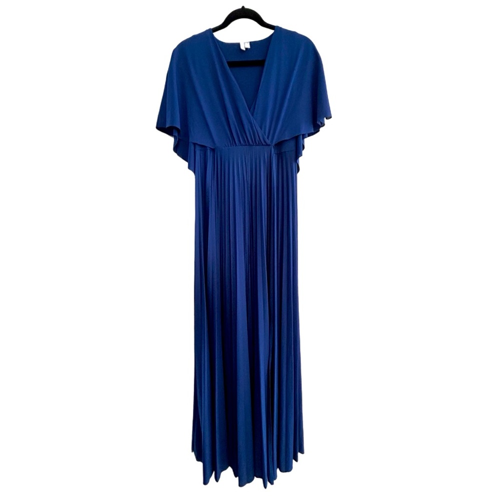 ASOS Navy Blue Maternity Empire Waist Floor Length Gown Size 2
